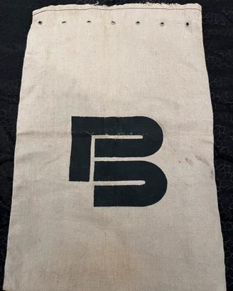 Grande busta in juta vintage banca popolare
