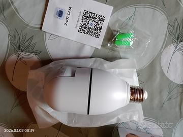 TELECAMERA WIFI PANORAMA RUOTA A 360° NUIVA 