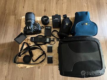 Nikon D5100 2 obiettivi e accessori