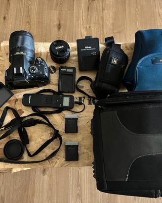 Nikon D5100 2 obiettivi e accessori
