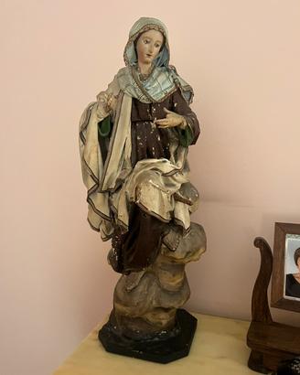 Madonna in cartapesta del 1800