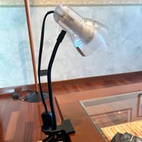 Lampada da lettura con pinza e braccio flessibile