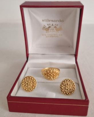 Parure Fede con orecchini oro 18 carati