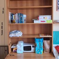 Scrivania + Letto con rete + Colonna