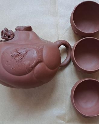 Teiera cinese in terracotta vintage