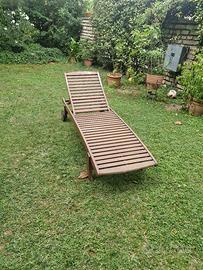 lettino legno da giardino 