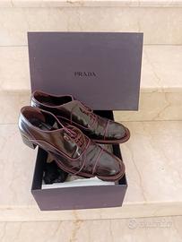 Scarpe lacci e tacco donna Prada marrone, 38