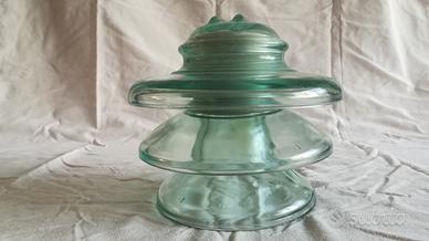 Isolatore elettrico in vetro verde chiaro