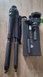 Cavalletto Manfrotto con testa fluida Genesis