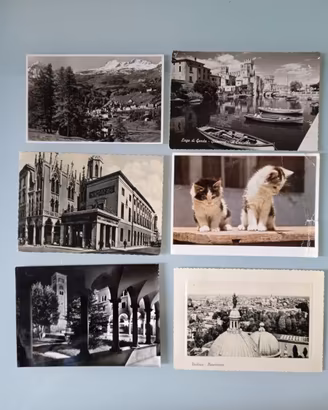 6 Cartoline Illustrate Viaggiate Italia Anni 50
