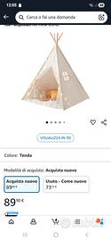 Tenda indiana per bambini