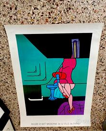 litografia originale Valerio Adami a Paris 1984