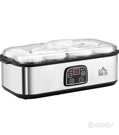 HOMCOM Yogurtiera Elettrica