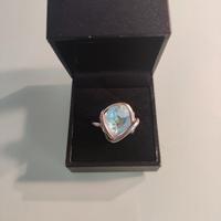 Anello argento con pietra color turchese