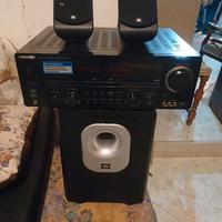  amplificatore kenwood krf v6400d e cassa jbl
