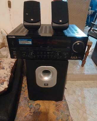  amplificatore kenwood krf v6400d e cassa jbl