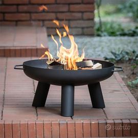 Braciere in Acciaio Verniciato nero Ø58 cm 68 x 28