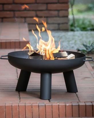 Braciere in Acciaio Verniciato nero Ø58 cm 68 x 28