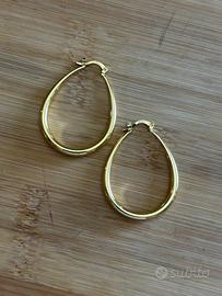 Orecchini goccia argento 925 placcati oro