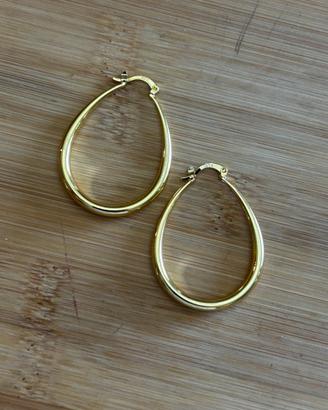 Orecchini goccia argento 925 placcati oro