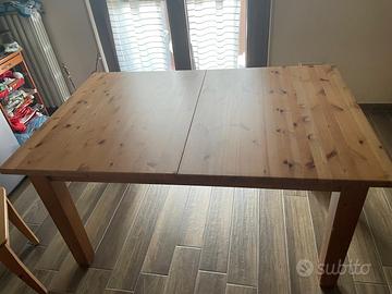 Tavolo da cucina allungabile color noce