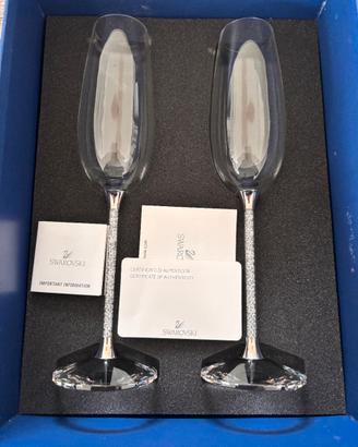 Swarovski coppia flutes cristallo