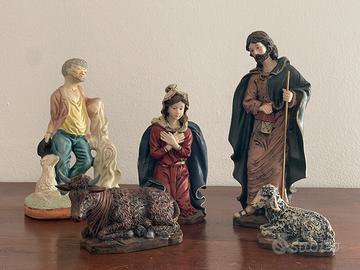 Statuine Presepe Natale Lotto 5 Pezzi 29 cm