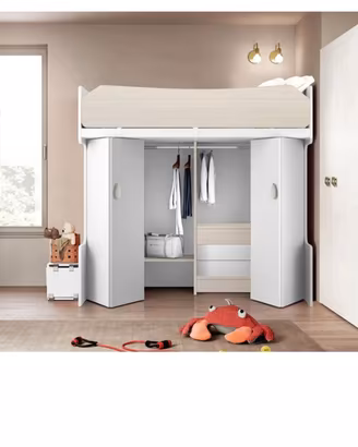 letto a castello  1 piazza e 1/2 armadi inferiore 