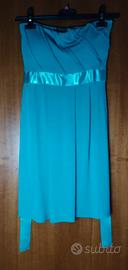 Abito Mixerì verde acqua con spalle scoperte