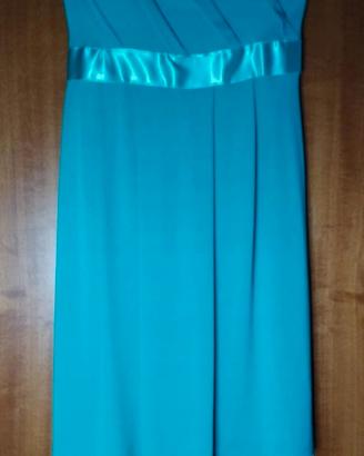 Abito Mixerì verde acqua con spalle scoperte