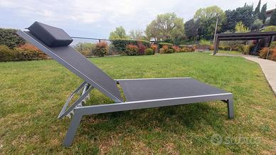 2 Lettini/Sdraio da giardino in alluminio