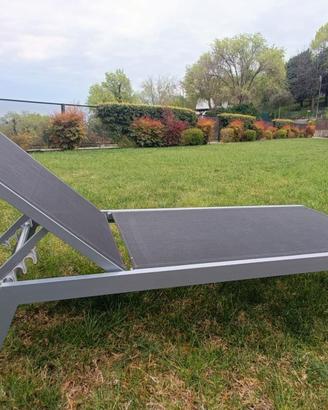 2 Lettini/Sdraio da giardino in alluminio