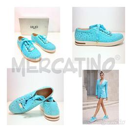 SNEAKERS LIU JO AZZURRE CON PIETRE AZZURRE NUMERO