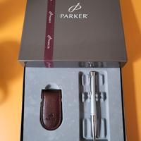 Elegante penna a sfera Parker acciaio inox