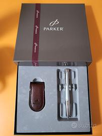 Elegante penna a sfera Parker acciaio inox
