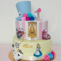 Torta alice nel paese delle meraviglie
