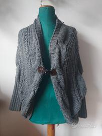 Cardigan giacca grigio topo