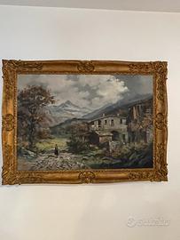 Olio su tela: Rustico di Ercole Magrotti