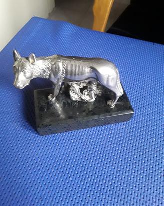 Statuetta Lupa in  ceramica anni 50