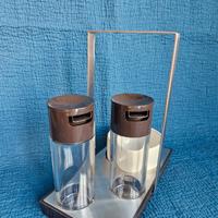 Menage olio/aceto Sanbonet Vetro-Acciaio