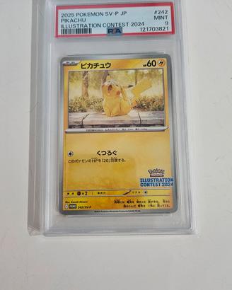 Carta Pikachu PSA 9 Japan Illustration Contest 242