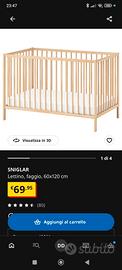 culla ikea con materasso