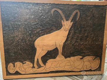 Pannello decorativo in legno intagliato a mano