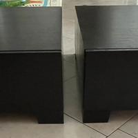 Coppia di comodini moderni neri 50x60x20 cm