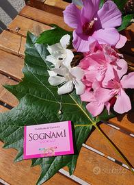 Collana oro bianco 750 diamante 0,12 carati 