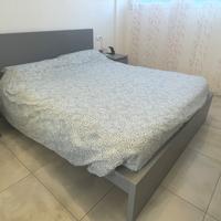 Letto malm Ikea grigio con rete