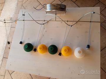 lampadario vetri colorati