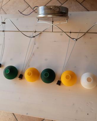 lampadario vetri colorati
