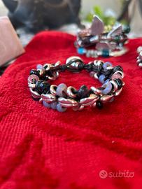 Uno De 50 Bracciale Argento Viola Lilla Cuoio