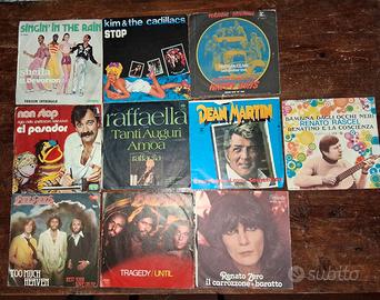 dischi 45 giri vari 10 pz anni 70